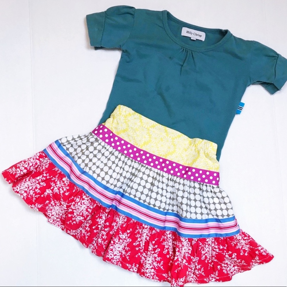 Hilly Crisp Blue Shirt Ribbon Skirt Set 2